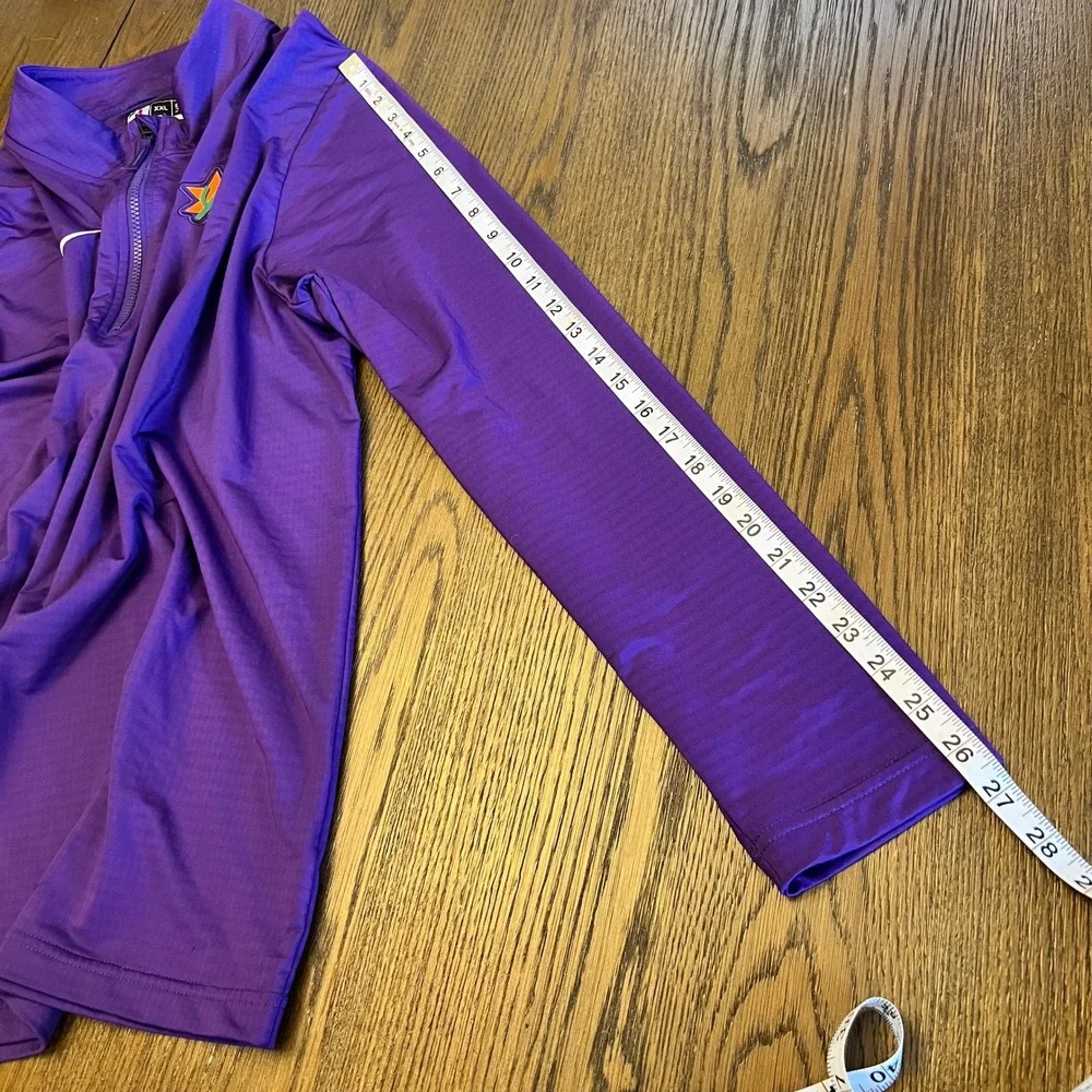 Nike Phoenix Suns Quarter-Zip Polyester Dri-FIT Athletic XXL Purple NBA Pullover
